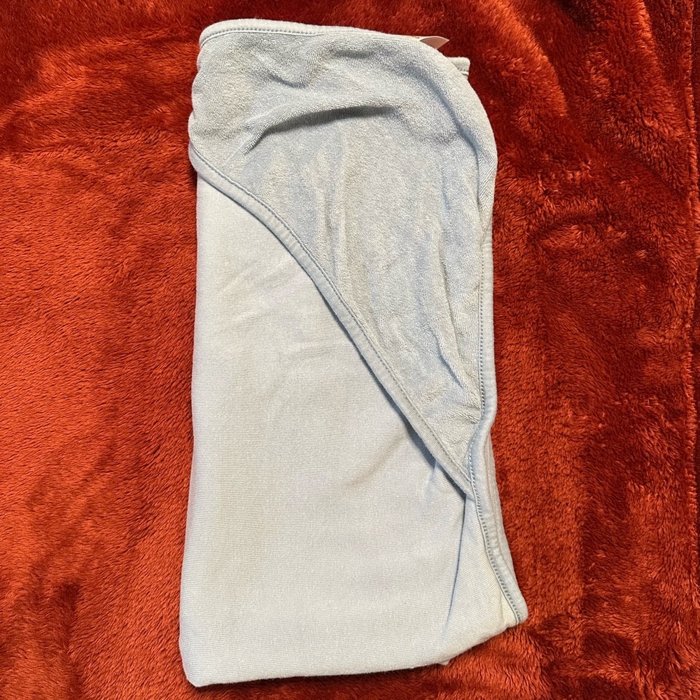 2 Light Blue Hooded Baby Boy Towels